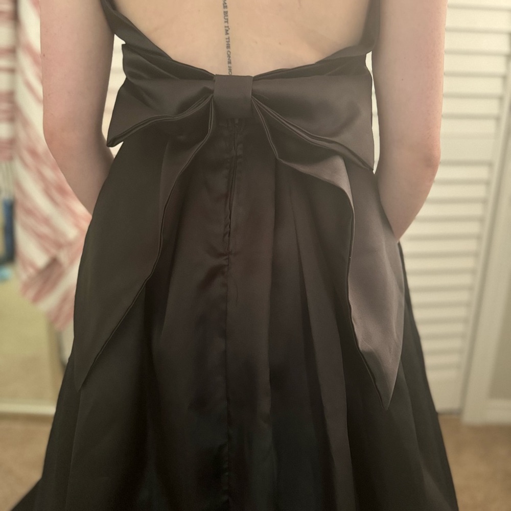 Black Spaghetti Strap Formal Gown